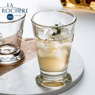 法国进口La 水晶矮脚杯鸢尾花水杯 Rochere玻璃杯果汁杯高颜值欧式