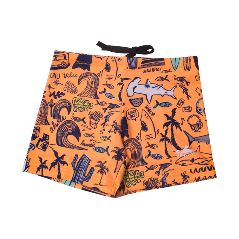 英发可爱儿童泳裤 卡通小海豚男童大童平角游泳裤 大码