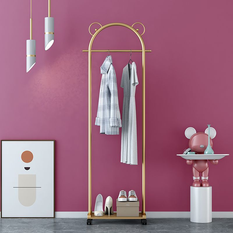 家用立式进门挂衣架落地卧室网红客厅轻奢衣帽架儿童衣服架子杆式