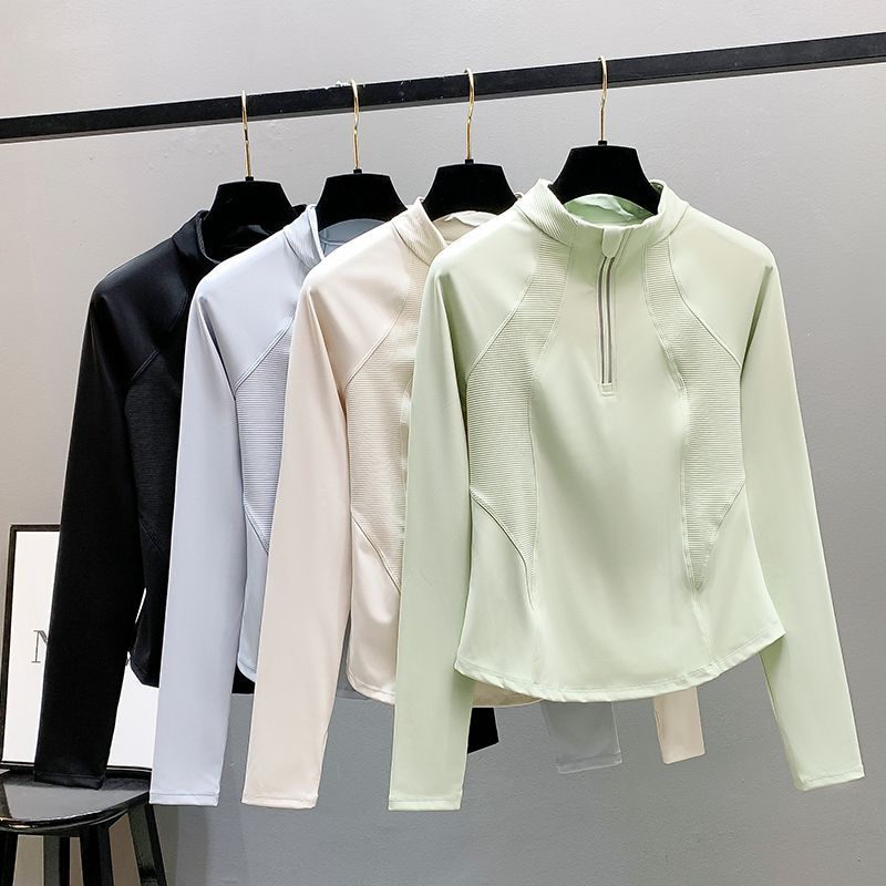 运动套装女秋新款修身显瘦立领外套专业跑步训练瑜伽服速干健身衣