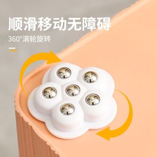 六滚珠滑轮万向轮免打孔粘贴式脚轮家具收纳箱移动小轮子垃圾