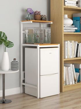 迷你小冰箱置物架消毒柜落地储物架微波炉架子日式创意厨房收纳架