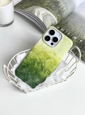 雾漫绿野 | So so Lab |适用苹果15promax手机壳小米14艺术13pro华为mate60pro华为p70新款个性小众手机壳