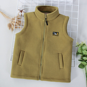 男童摇粒绒马甲新款 儿童马夹春秋中大童背心宽松宝宝坎肩加绒外穿