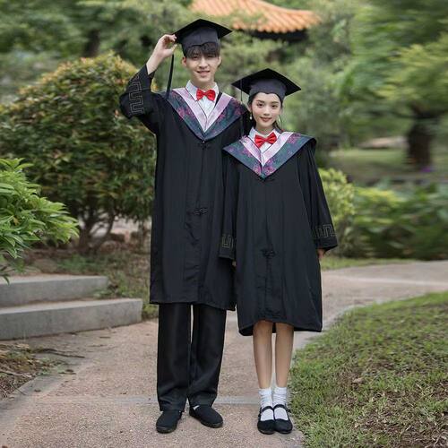出租学位学士服毕业礼服大学生男女学院风工科本科文科硕士博士服
