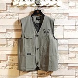 709-MJ10-P60 挂拍港风原创简约多口袋印花百搭休闲无袖马甲坎肩,男装背心/马甲,星座709, 709-MJ10-P60 挂拍港风原创简约多口袋印花百搭休闲无袖马甲坎肩,男装背心/马甲,星座709,