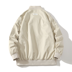 709-JK886-P80 春秋百搭美式飞行员棒球服夹克休闲宽松外套  白底图片