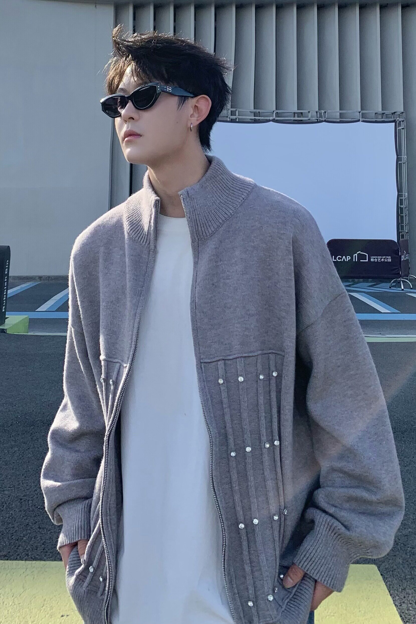 709-MY110-P115单人秋季新款休闲立领针织衫开衫毛衣,男装针织衫/毛衣,星座709