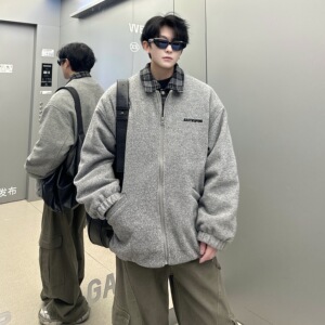 709-MY1816-P145 冬季新款单人 时尚潮流百搭加绒假两件外套图片