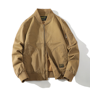 709-JK915-P135 春秋情侣棒球领全棉水洗复古工装夹克外套图片