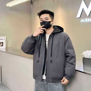 709-MY1823-P140 冬季新款单人 高级感假两件拼接连帽棉服图片