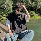 709-MJ92-P65单人新款春季阔版连帽走秀款马甲坎肩，男装背心/马甲，星座709