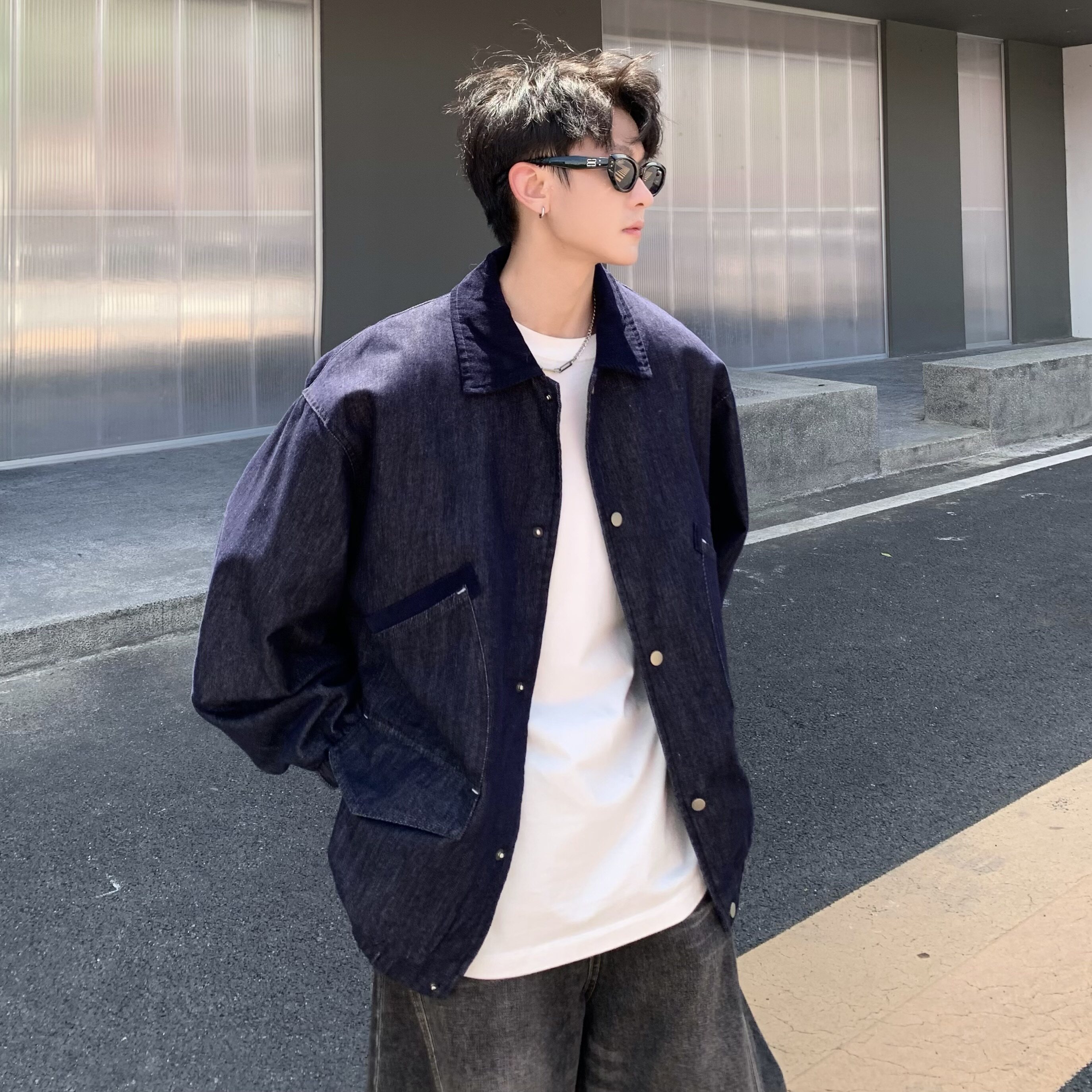 709-JK30-P135单人秋季新款纯色牛仔夹克,男装夹克,星座709