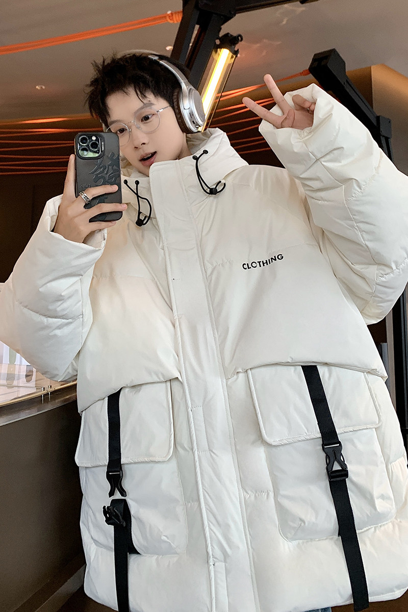 709-MY1617-P160 冬季连帽工装大口袋棉衣高级感外套面包服男图片