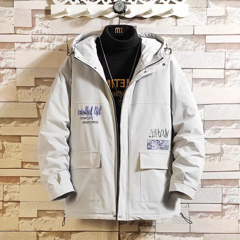 709-MY608-P80冬季挂拍港风冬季加厚连帽印花百搭棉衣外套男,男装棉衣,星座709