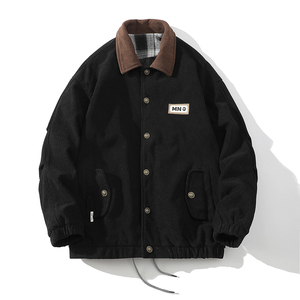 709-JK901-P110  春季日系复古翻领灯芯绒夹克外套休闲情侣图片