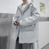 709-MY608-P80冬季单人港风冬季加厚连帽印花百搭棉衣外套男，男装棉衣，星座709