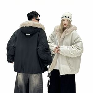 709-MY1800-P160 冬季新款情侣 座山雕连帽棉服外套 潮图片