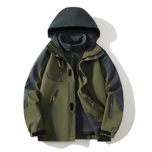 709-MY1201-P150  情侣冬季白底冲锋衣户外旅行登山三合一可拆卸图片