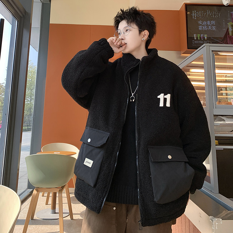 709-MY1622-P135冬季羊羔毛立领刺绣大口袋加厚棉衣外套男,男装棉衣,星座709