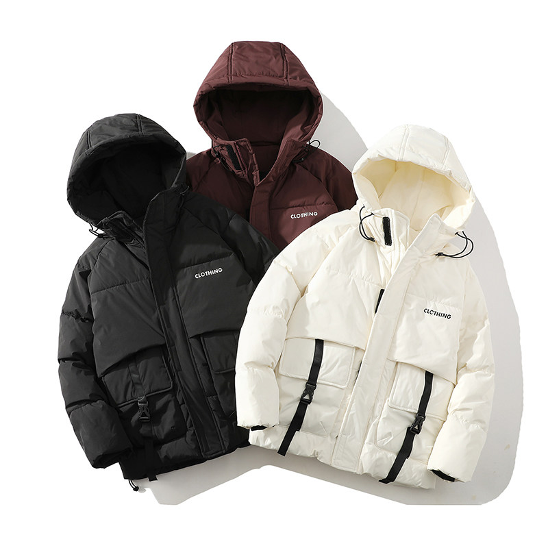 709-MY1617-P160 冬季情侣连帽工装大口袋棉衣高级感外套面包服图片