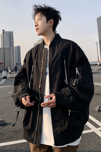 709-JK02-P115  春季上新美式链领棒球服夹克设计感百搭外套男图片