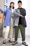 709-C808-P60港风拼接宽松情侣小清新休闲长袖衬衣男，男装衬衫，星座709