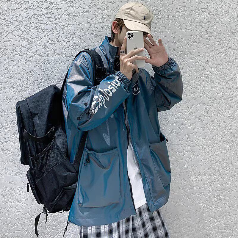 709-JK93-P85春秋原创小众工装渐变色休闲百搭夹克外套单人,男装夹克,星座709