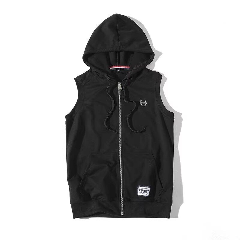 709-W16-P35春季白底马甲背心外套连帽修身男女学生班服大码,男装背心/马甲,星座709