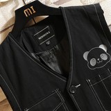 709-MJ10-P60挂拍港风原创简约多口袋印花百搭休闲无袖马甲坎肩，男装背心/马甲，星座709