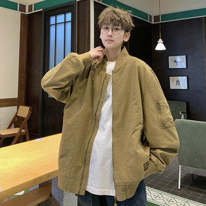 709-JK915-P135 春秋情侣棒球领全棉水洗复古工装夹克外套，男装夹克，星座709