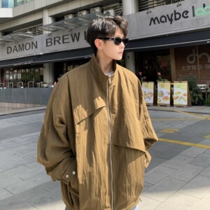709-JK31-P135 单人 春季新款 阔版纯色立领夹克图片