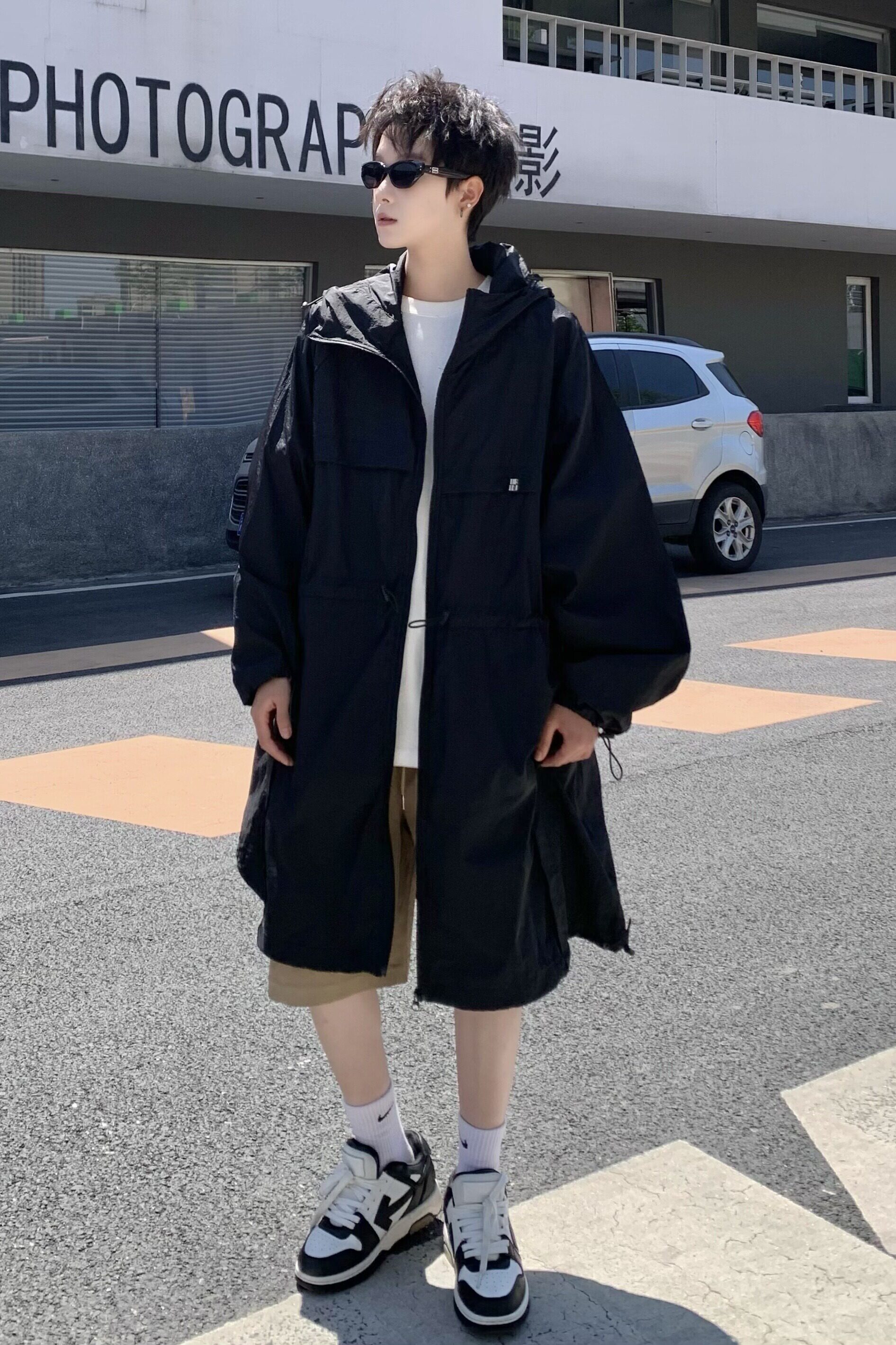709-F197-P90单人夏季新款阔版纯色休闲防晒衣,男装防晒衣,星座709