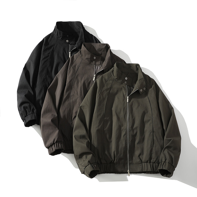 709-JK36-P135白底春季新款阔版休闲纯色夹克，男装夹克，星座709