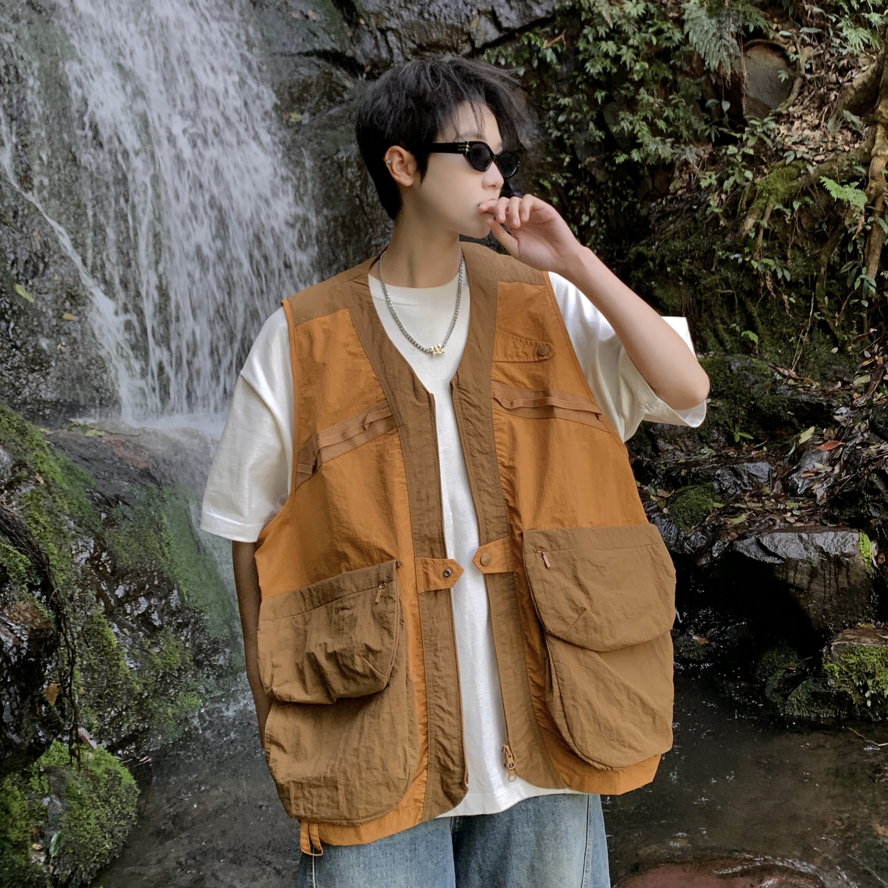 709-MJ98-P85单人夏季新款韩版宽松休闲百搭工装马甲，男装背心/马甲，星座709