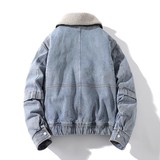 709-MY1002-P115情侣冬季白底牛仔开衫翻领纯棉加厚潮流百搭男，男装卫衣，星座709