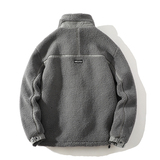 709-MY1850-P145冬季新款白底休闲立领羊羔毛棉衣拼接工装外套厚，男装棉衣，星座709