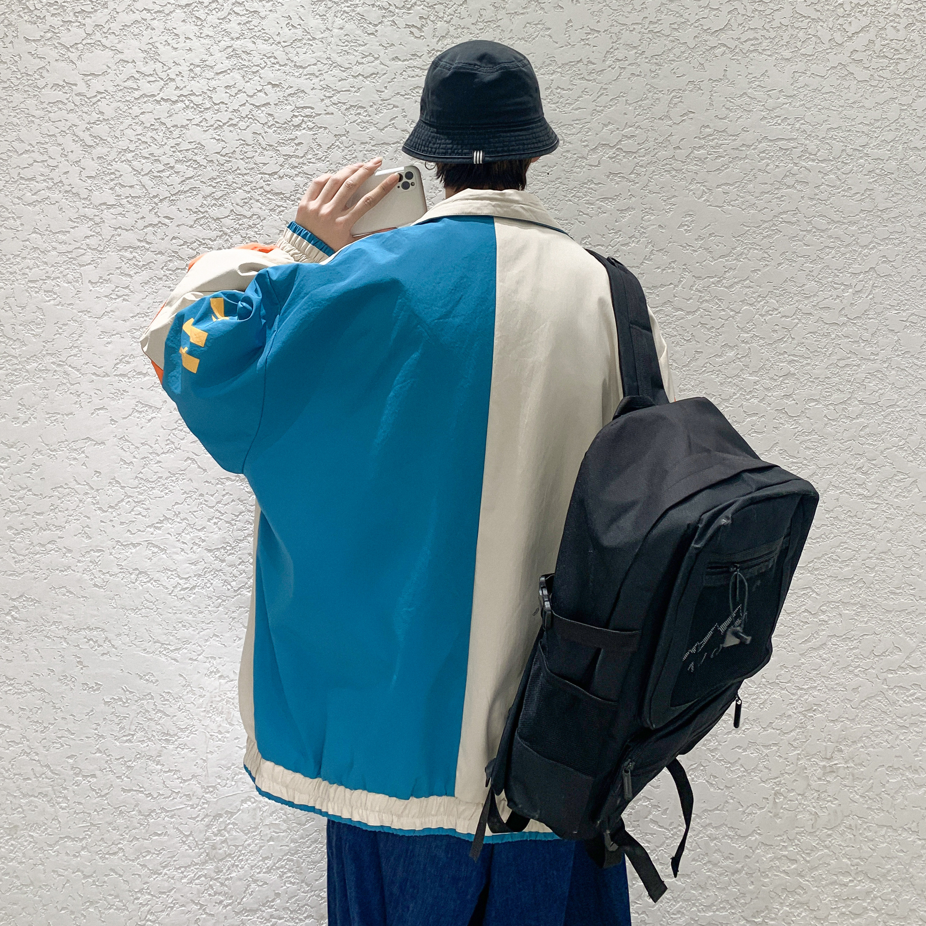 709-MY611-P105冬季单人开衫潮流加厚夹棉拼色百搭棉衣外套男,男装棉衣,星座709