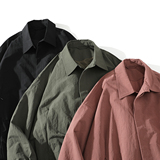 709-JK35-P120白底春季新款纯色衬衫领夹克，男装夹克，星座709