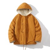 709-MY1000-P130冬季白底双面穿全棉加厚开衫连帽溜肩棉衣男，男装棉衣，星座709