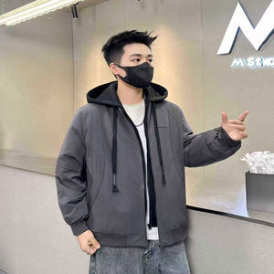 709-MY1823-P140 冬季新款单人 高级感假两件拼接连帽棉服图片