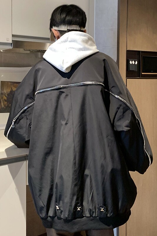 709-JK880-P105春秋休闲翻领金属装饰后背拉链夹克外套单人图,男装夹克,星座709
