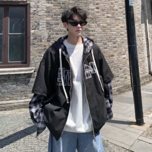 709-jk27-P125 单人 春季新款 阔版假两件夹克图片