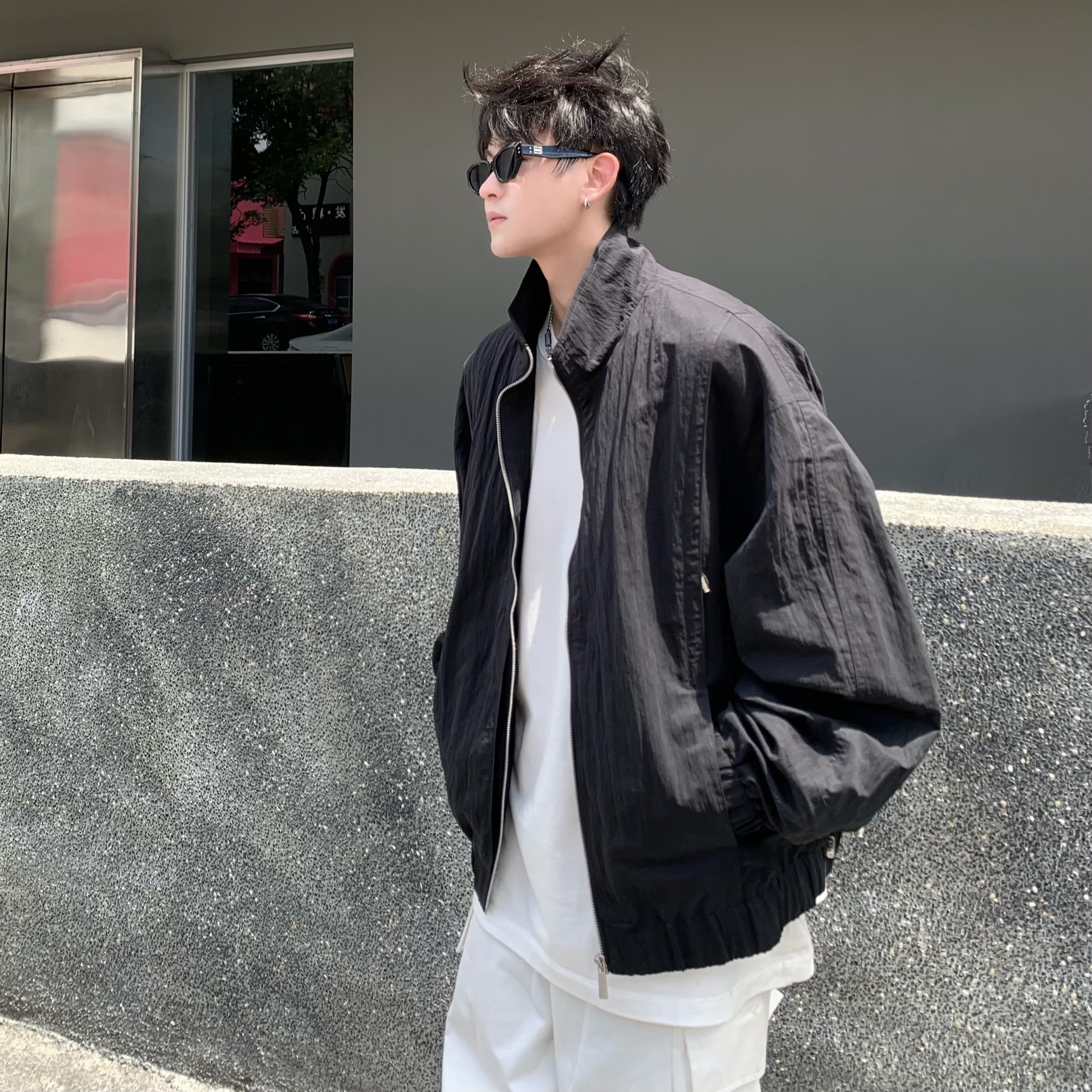 709-JK33-P135单人秋季新款宽松休闲纯色夹克,男装夹克,星座709
