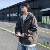 709-JK32-P135单人春季新款阔版纯色带帽夹克，男装夹克，星座709