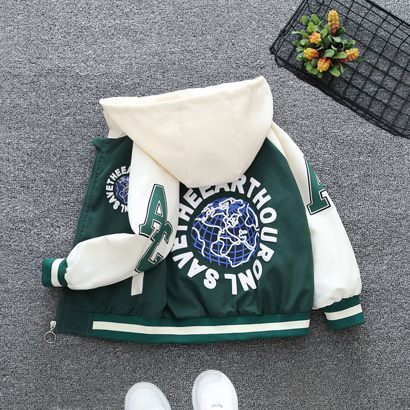 男童外套春装儿童春季薄款上衣连帽风衣韩版帅气中大童男孩女童