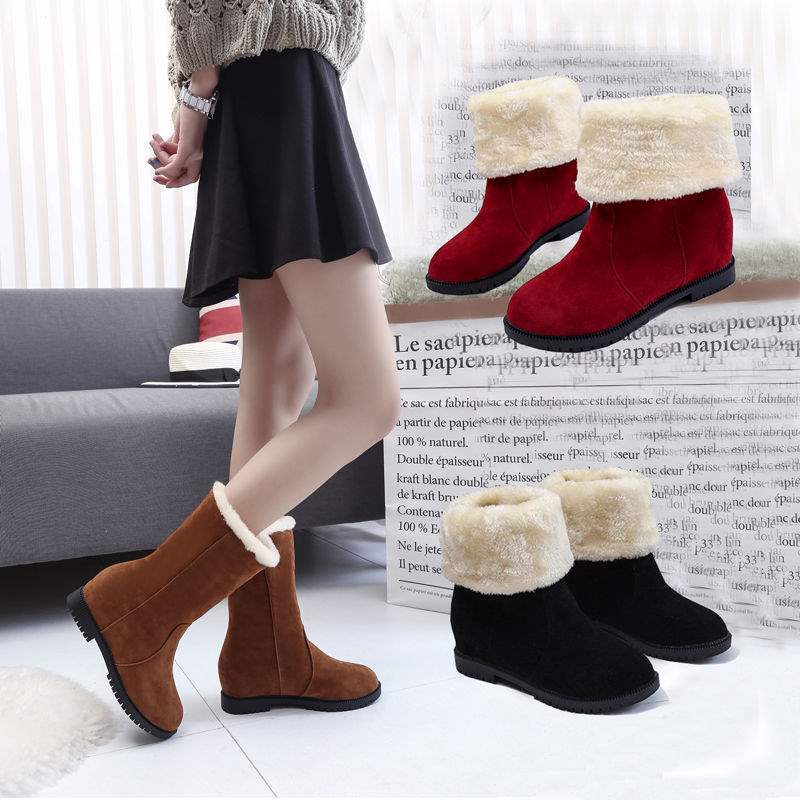 (一鞋两穿)雪地靴女冬季学生短靴加绒加厚中筒靴保暖棉鞋女靴子