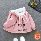 洋派加绒加厚外套儿童派克服男童宝宝秋冬装 女童棉服冬季 2025新款