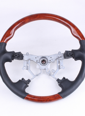 适配02到09年霸道方向盘FJ120普拉多改装桃木270040运动款方向盘