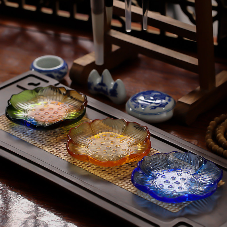 家居干果零食小果盘七宝琉璃佛堂莲花果碟酥油灯烛台香座多功能